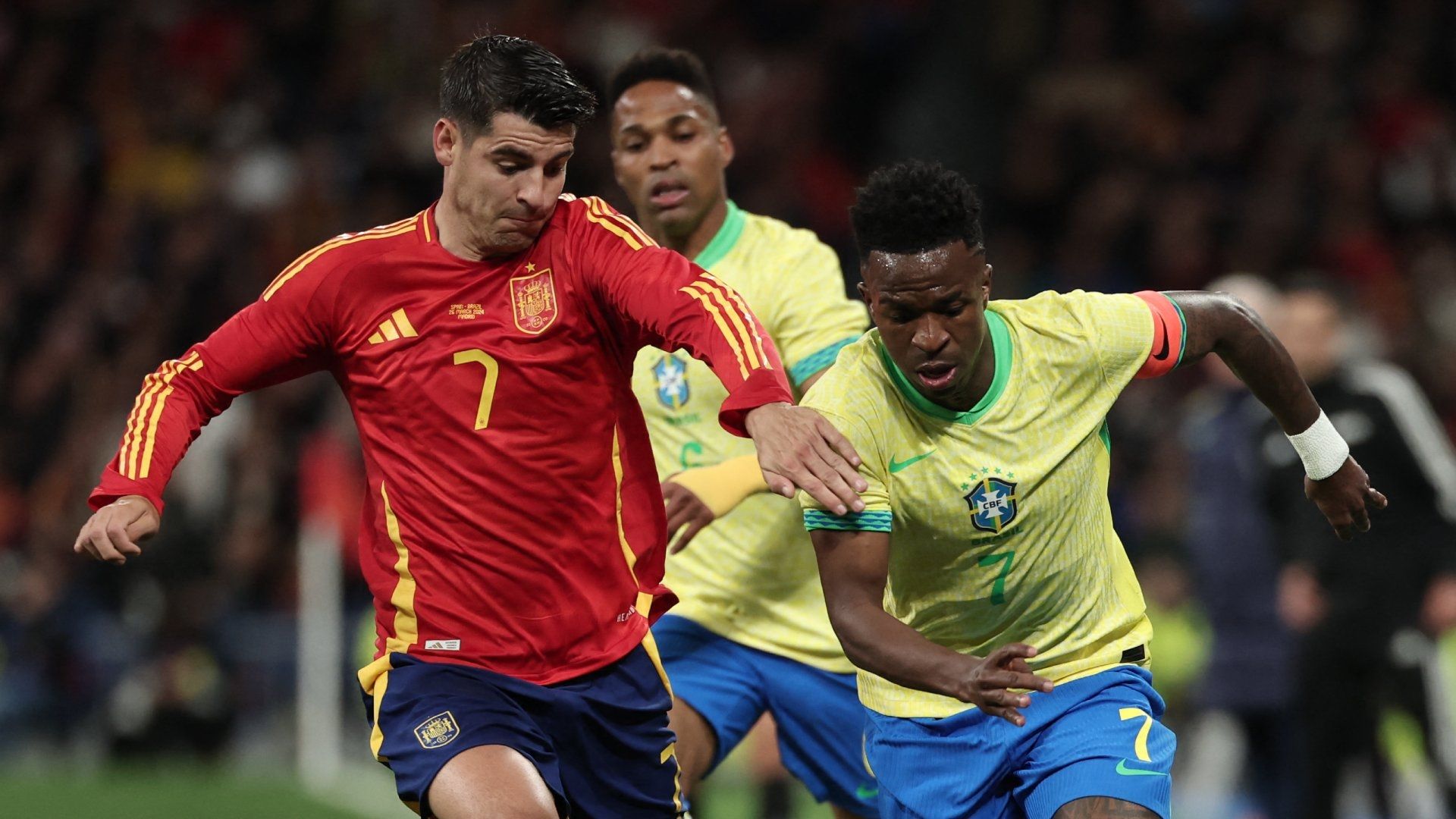 Alvaro Morata Vinicius Junior Spain Brazil 2024