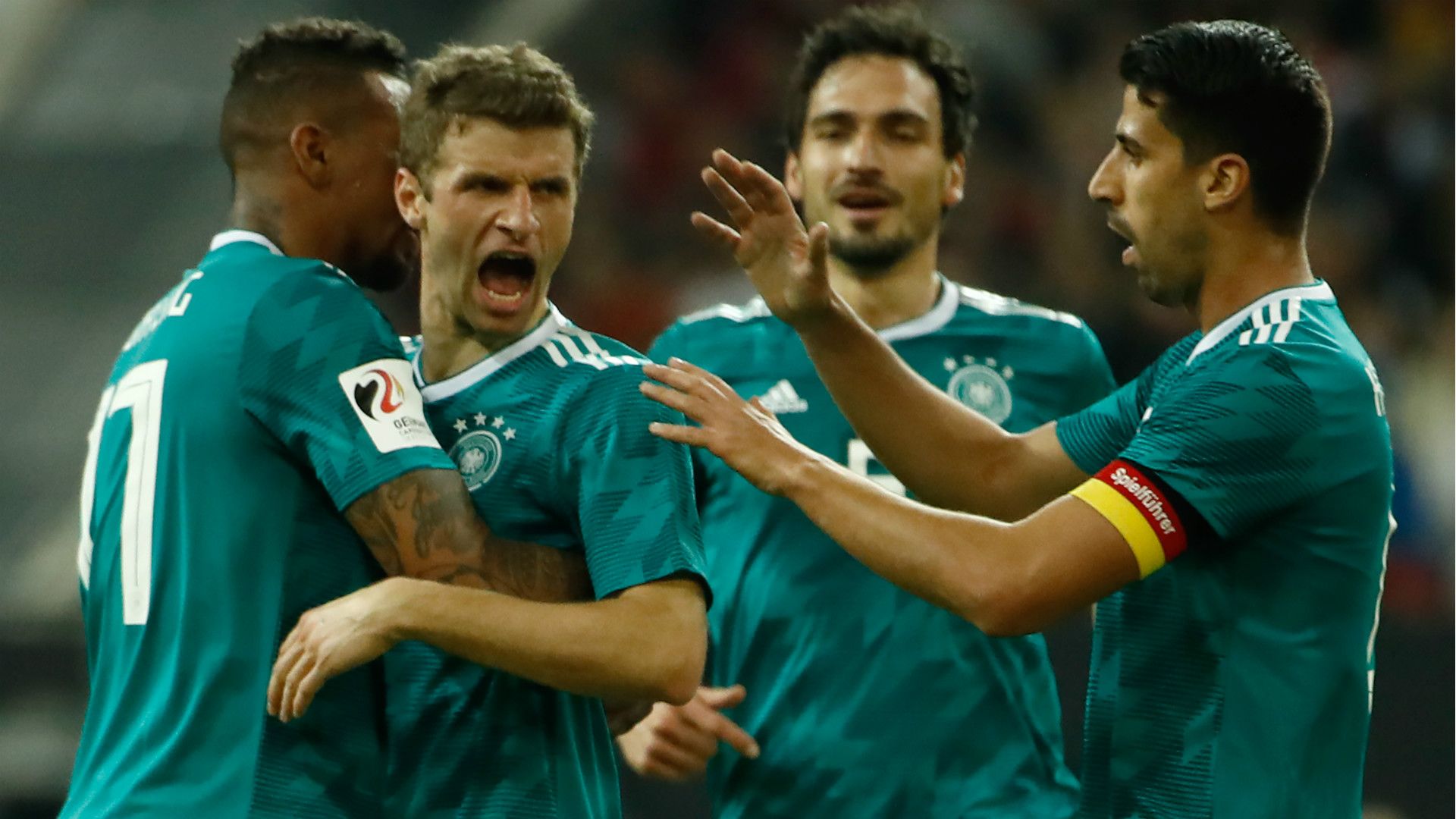 Jerome Boateng Mats Hummels Sami Khedira Thomas Muller Germany 2018