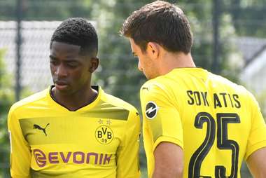Ousmane Dembele Sokratis Borussia Dortmund