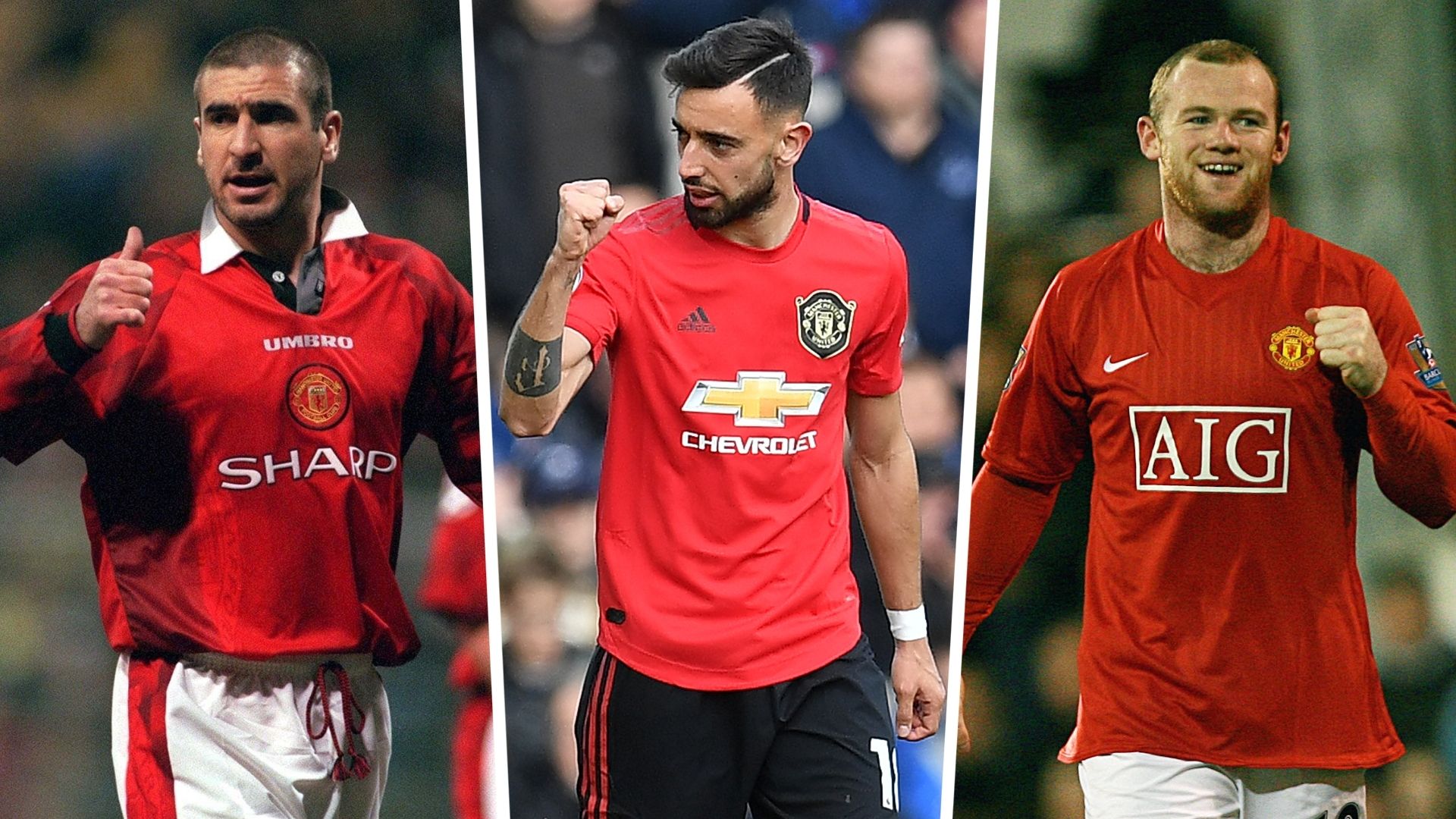 Bruno Fernandes Eric Cantona Wayne Rooney