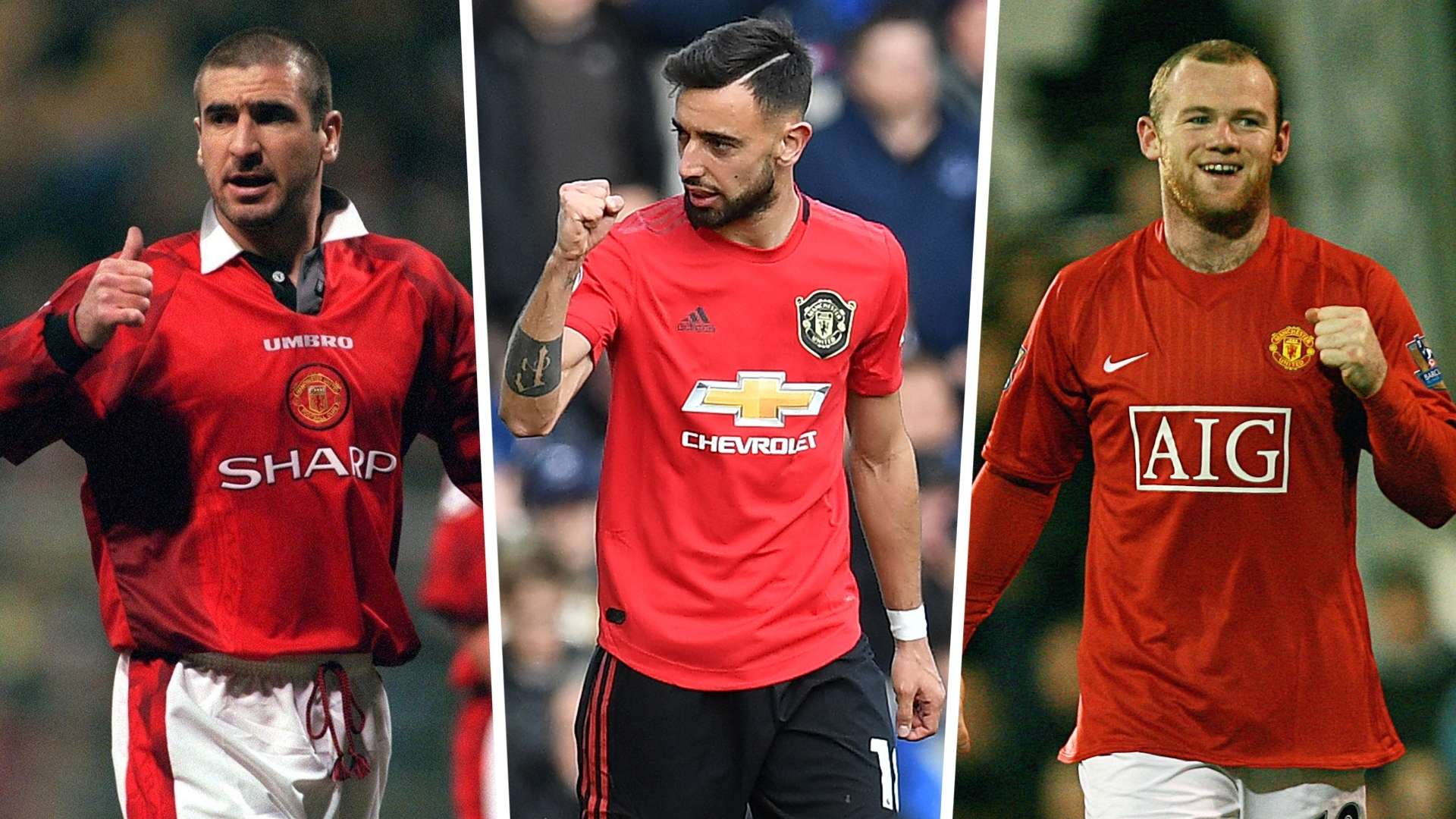 Bruno Fernandes Eric Cantona Wayne Rooney