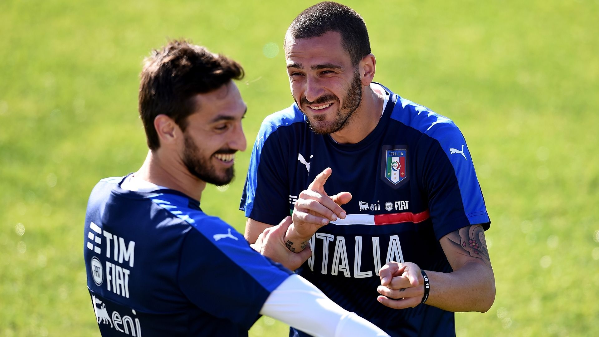 Leonardo Bonucci Davide Astori Italy