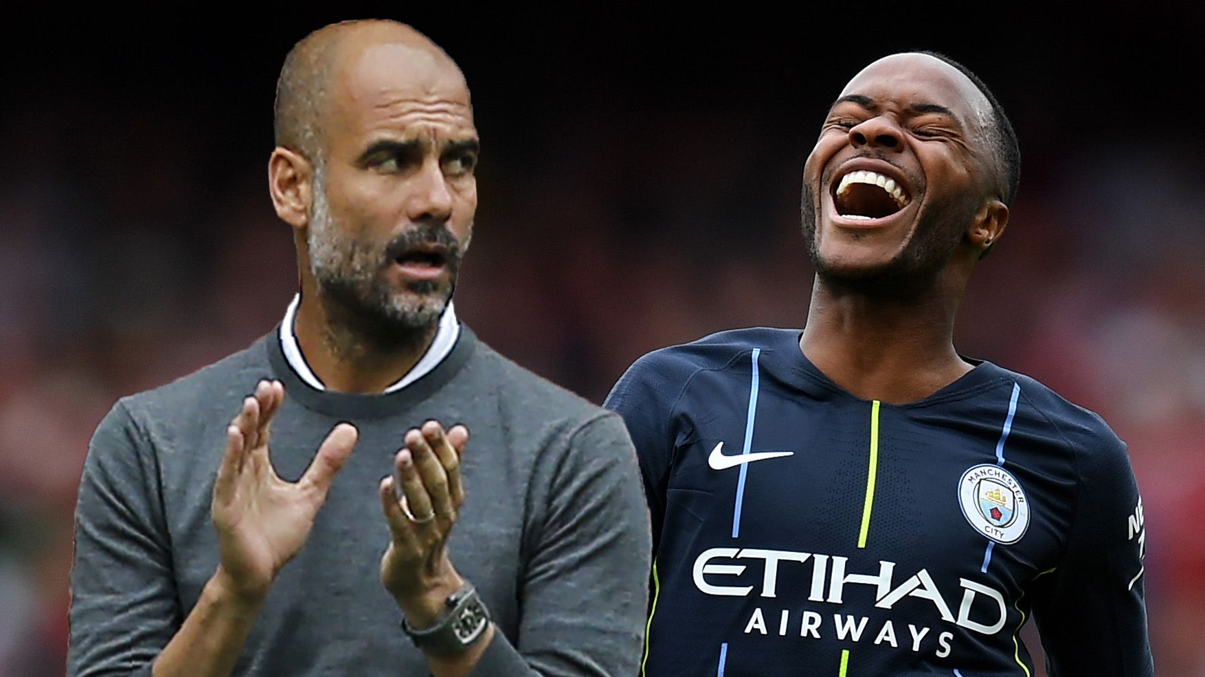 Pep Guardiola Raheem Sterling Manchester City 2018-19
