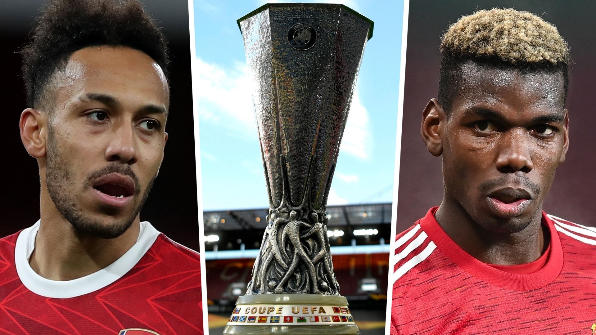 Pierre Emerick Aubameyang Paul Pogba Europa League 2020-21 Arsenal Manchester United