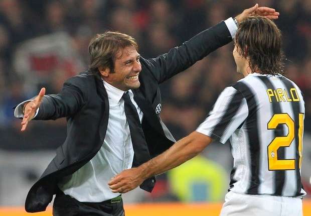 Juventus v Antonio Conte v Andrea Pirlo