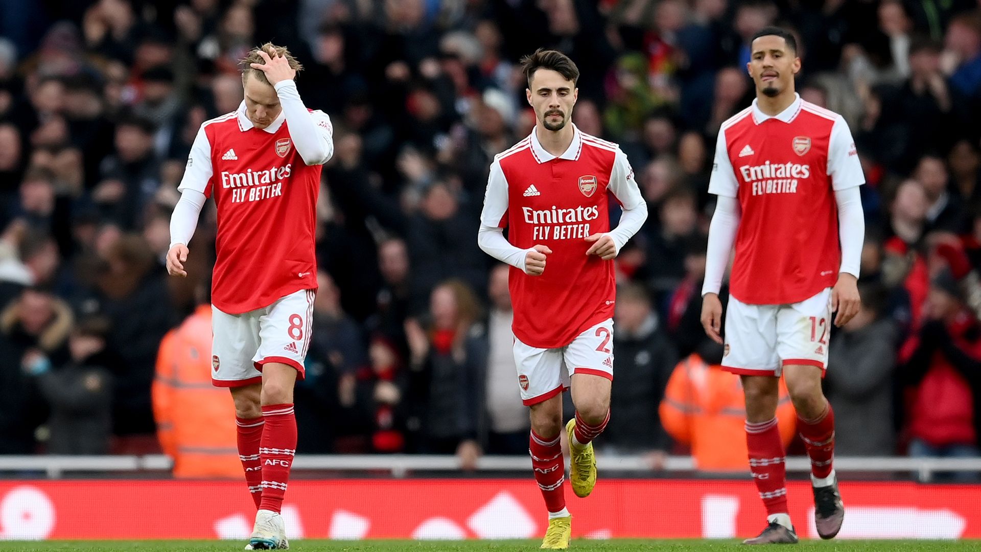 Odegaard Vieira Saliba Arsenal Bournemouth Premier League 2022-23