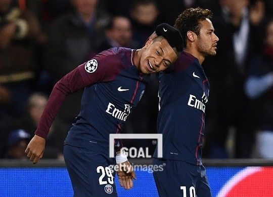 PSG 공격수 음바페(좌)와 네이마르(우). 사진=게티이미지