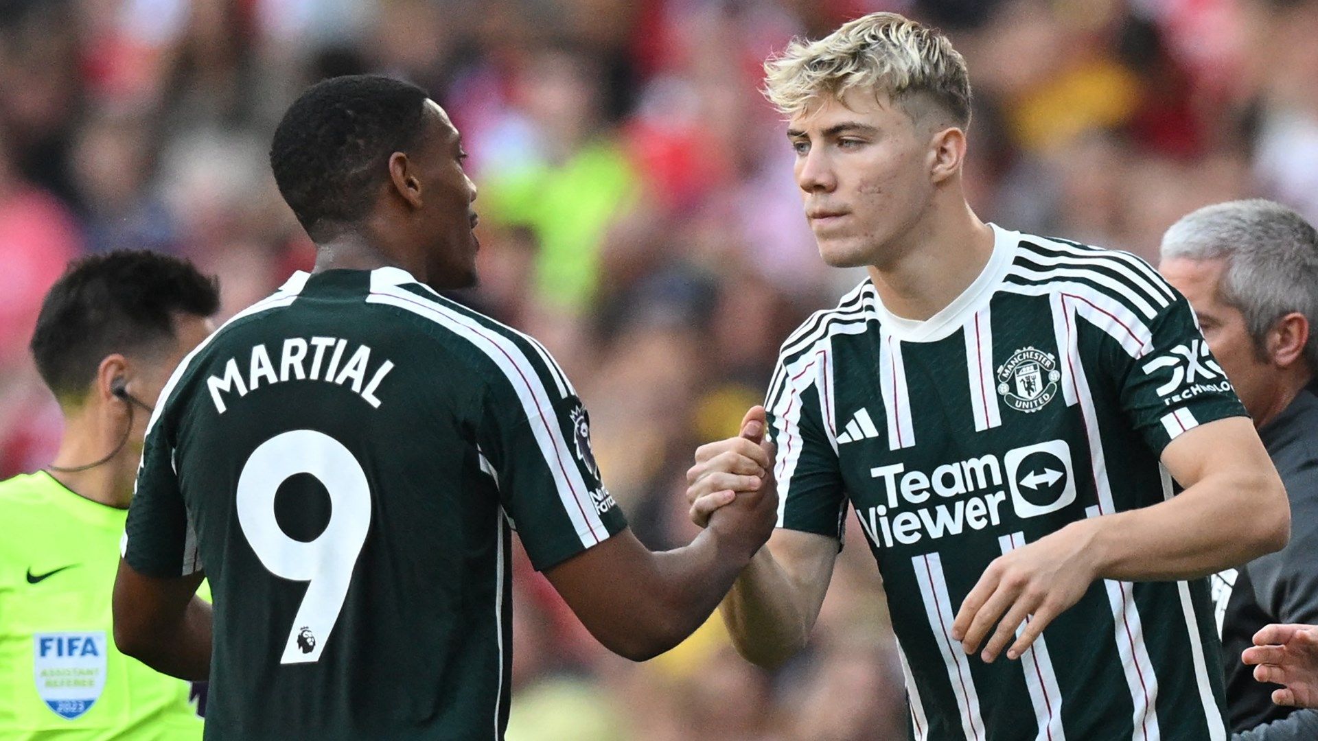 Anthony Martial Rasmus Hojliund Manchester United 2023-24