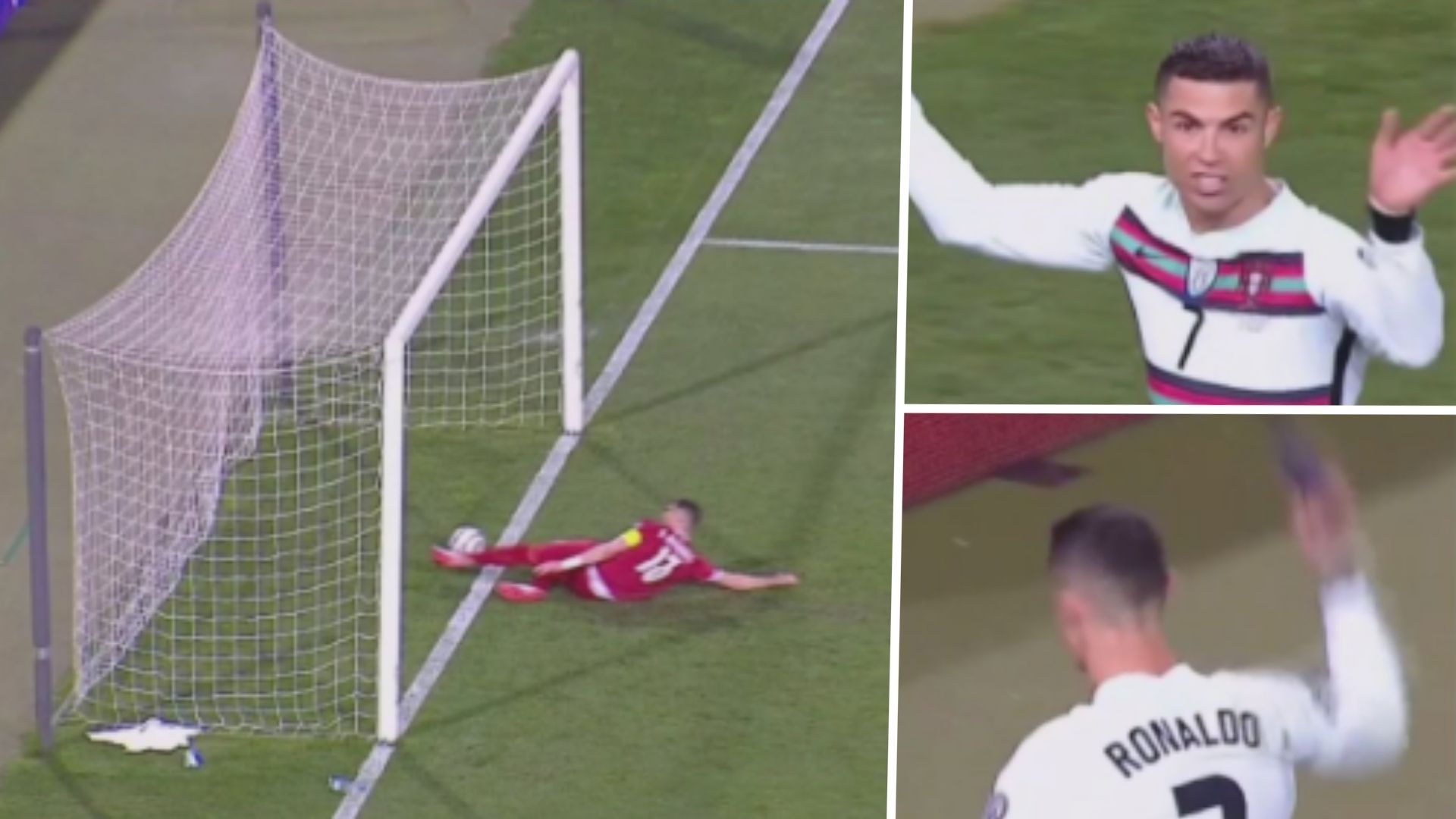 Cristiano Ronaldo enojo gol anulado