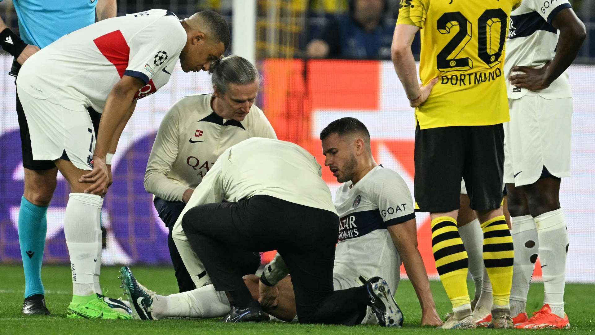 Lucas Hernandez injured Borussia Dortmund PSG