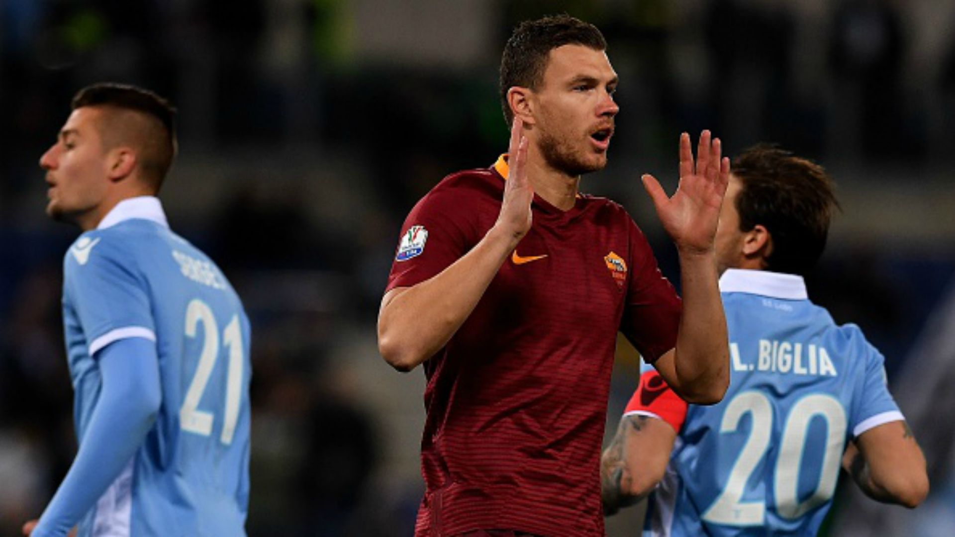 Sergej Milinkovic-Savic Edin Dzeko Lazio Roma Coppa Italia
