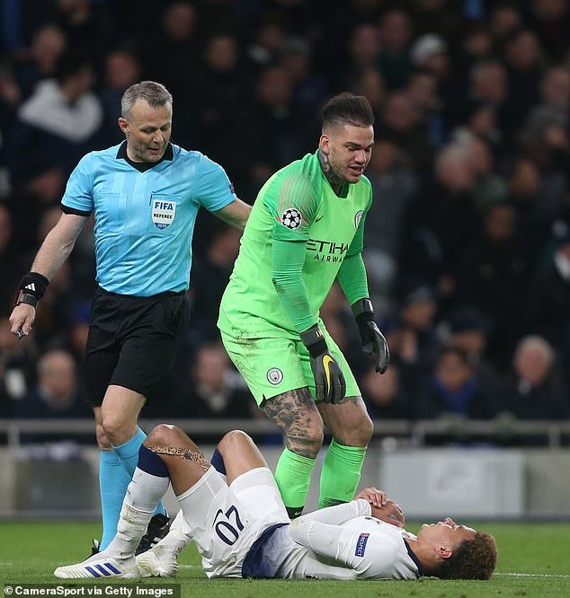Dele Alli injury vs Manchester City Champions League