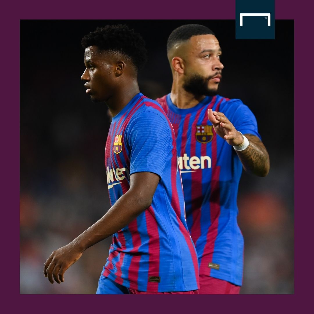 Memphis Depay Ansu Fati Barcelona GFX