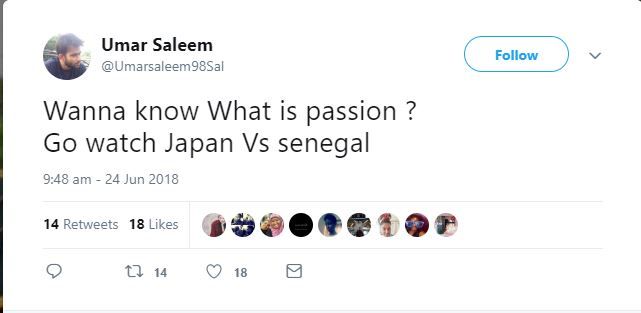 Japan Senegal reaction