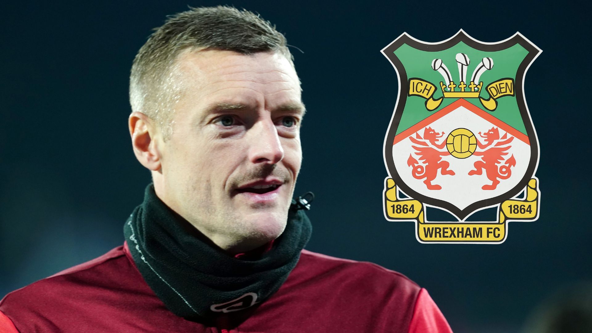 Jamie Vardy Wrexham crest