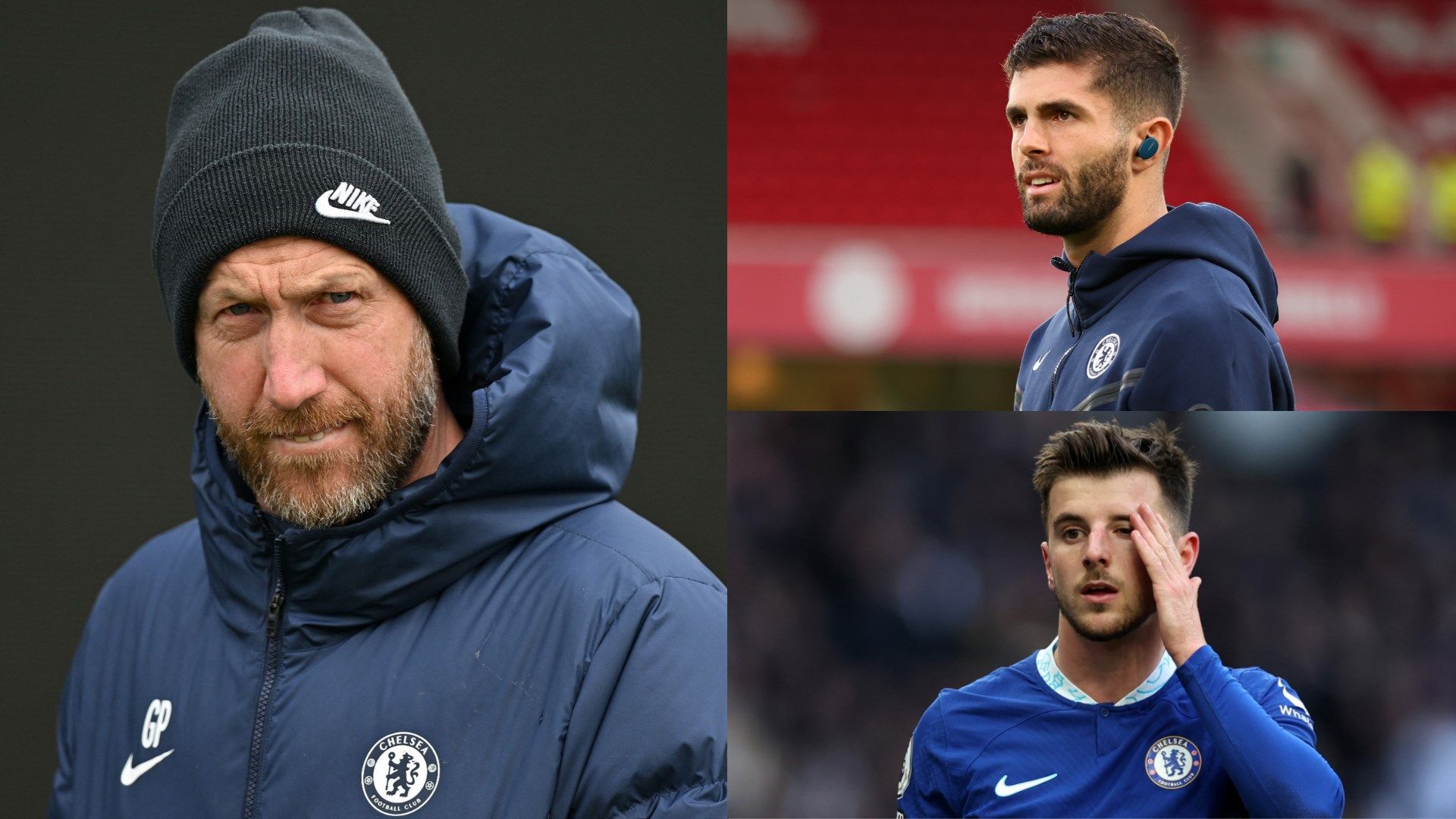 Graham Potter Christian Pulisic Mason Mount Chelsea