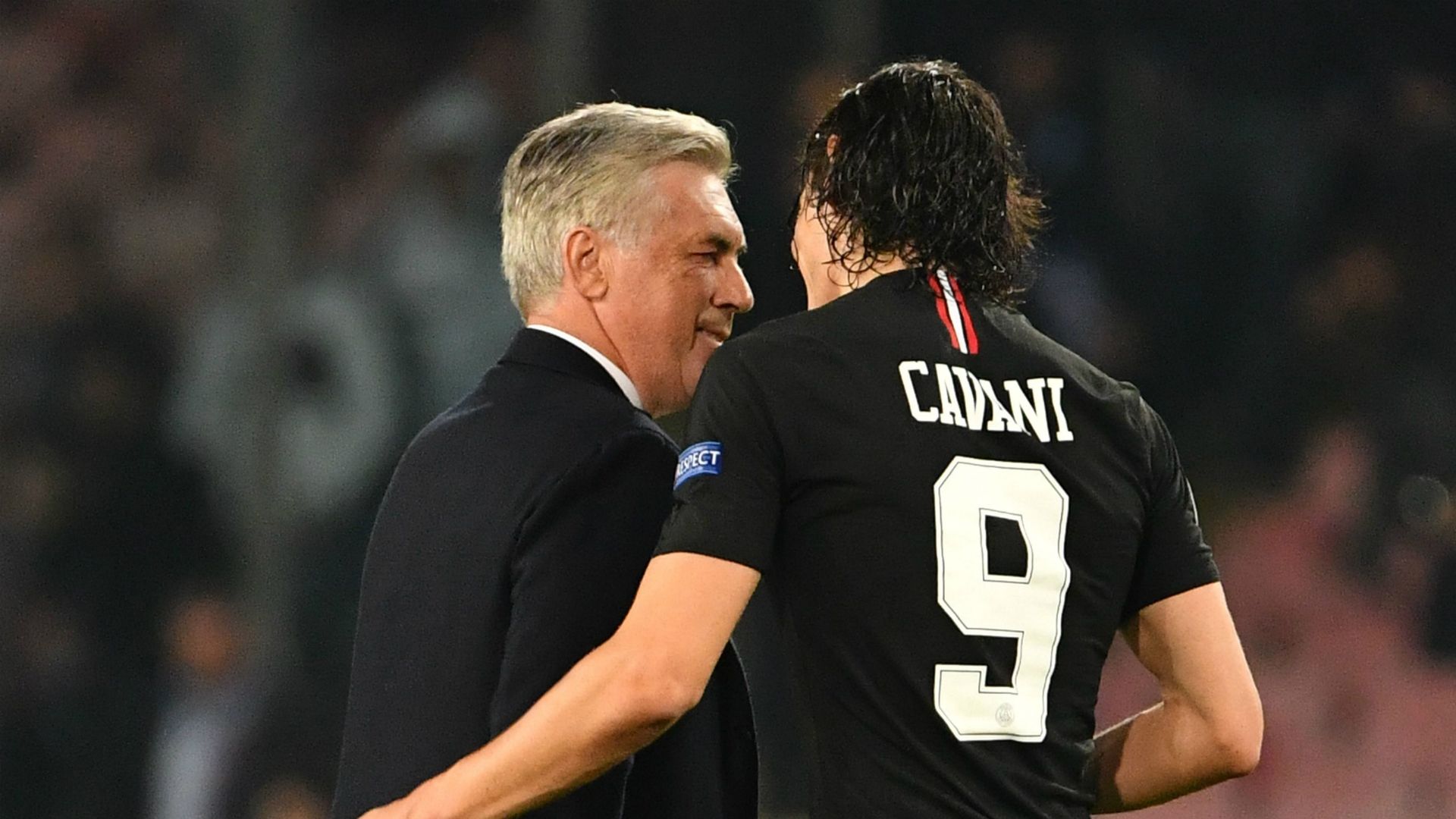 Ancelotti Cavani Napoli PSG