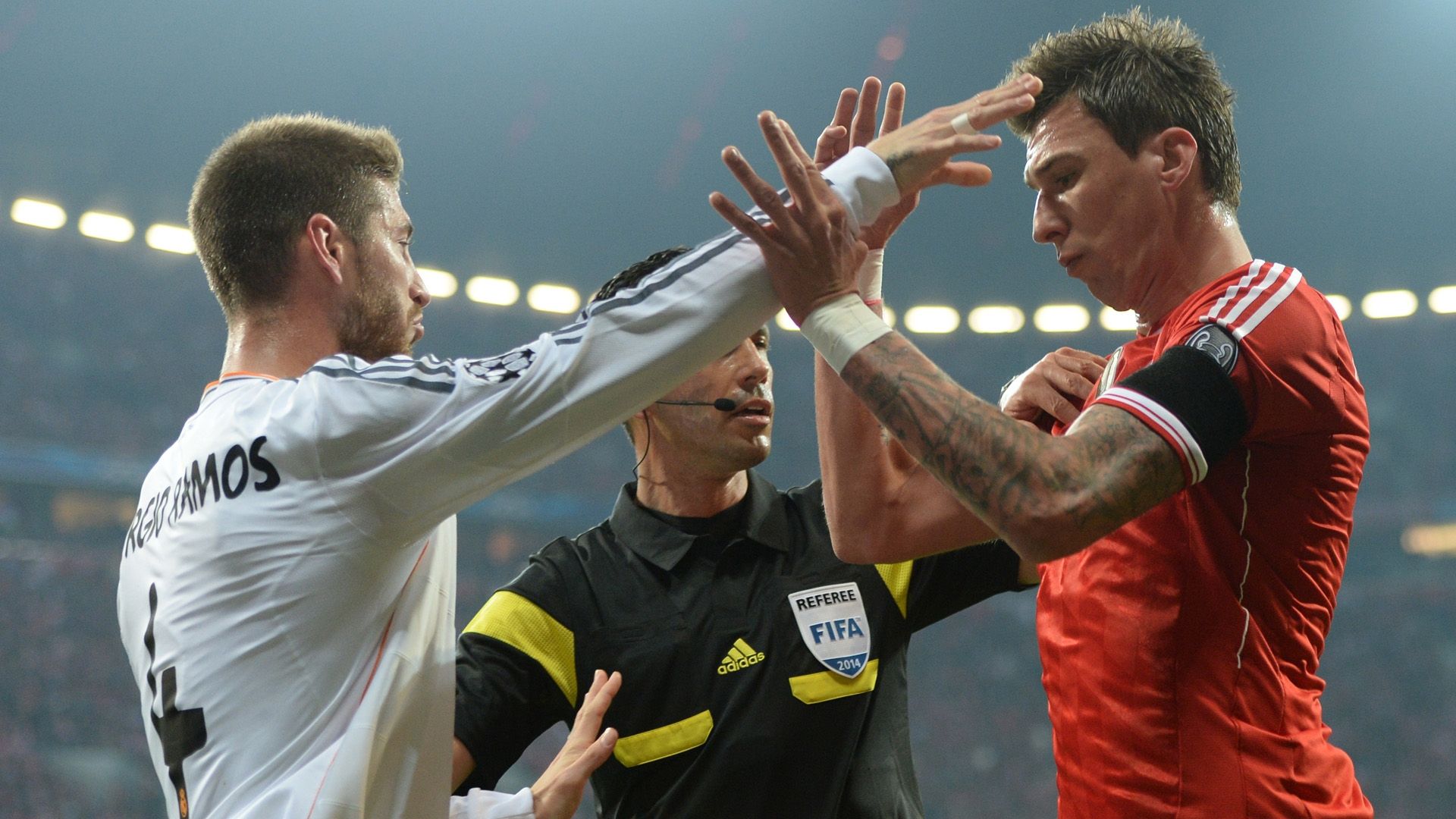Sergio Ramos Mario Mandzukic FC Bayern München Real Madrid Champions League 29042014