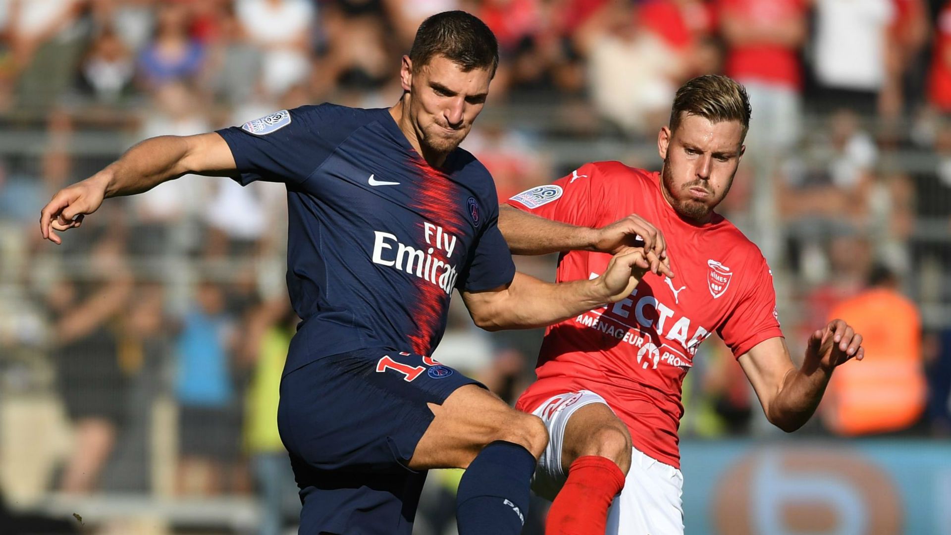 Thomas Meunier Renaurd Ripart Nimes PSG Ligue 1 01092018