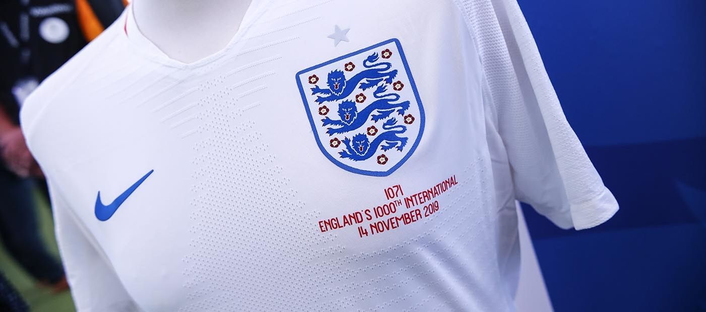 England 100th match shirt