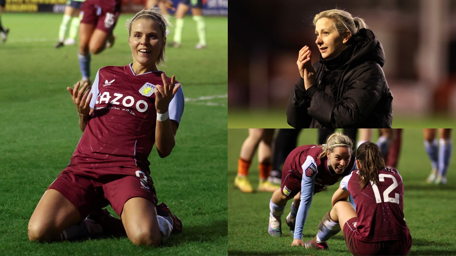 Rachel Daly Carla Ward Jordan Nobbs Lucy Staniforth Aston Villa Women composite