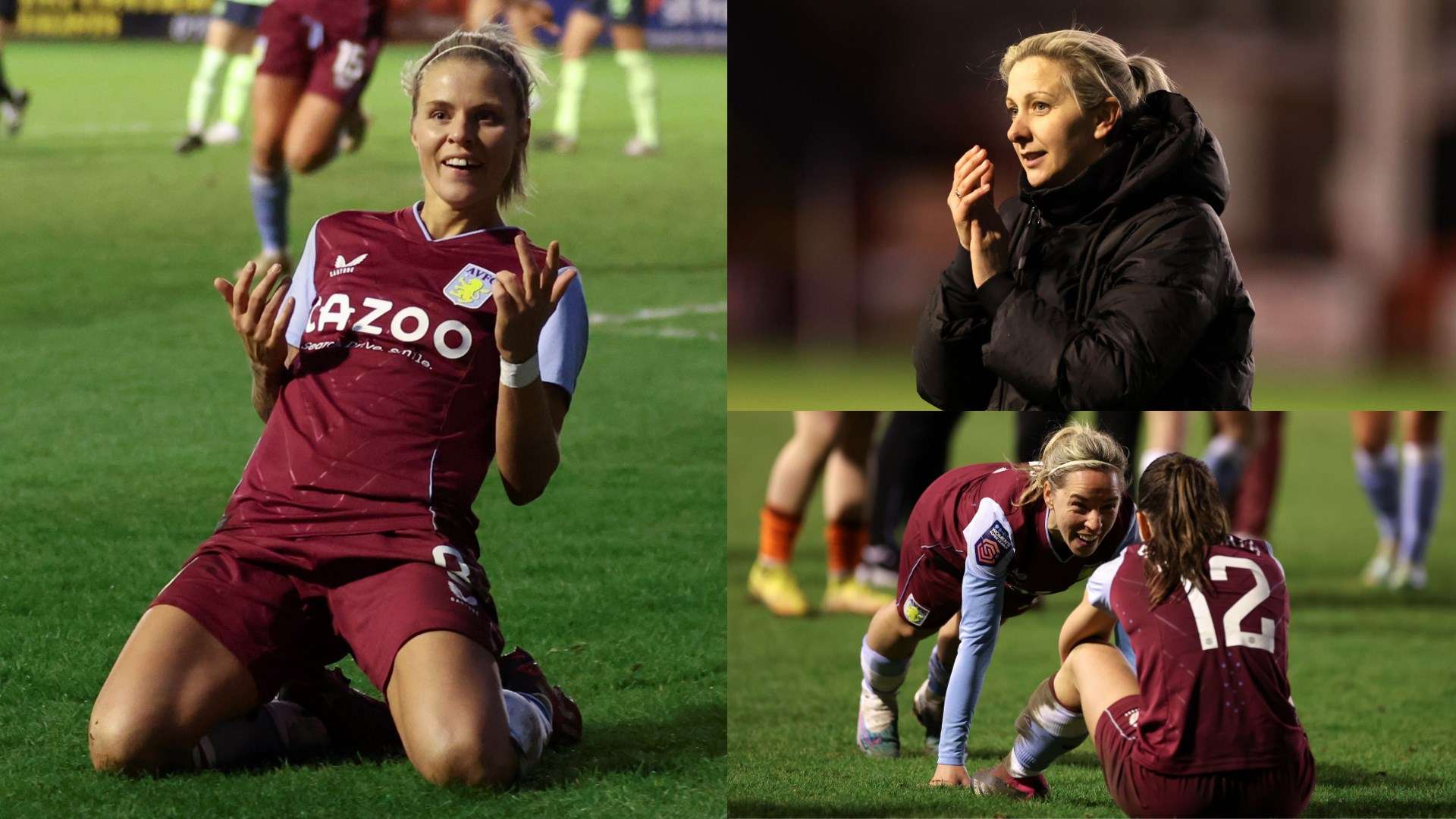 Rachel Daly Carla Ward Jordan Nobbs Lucy Staniforth Aston Villa Women composite