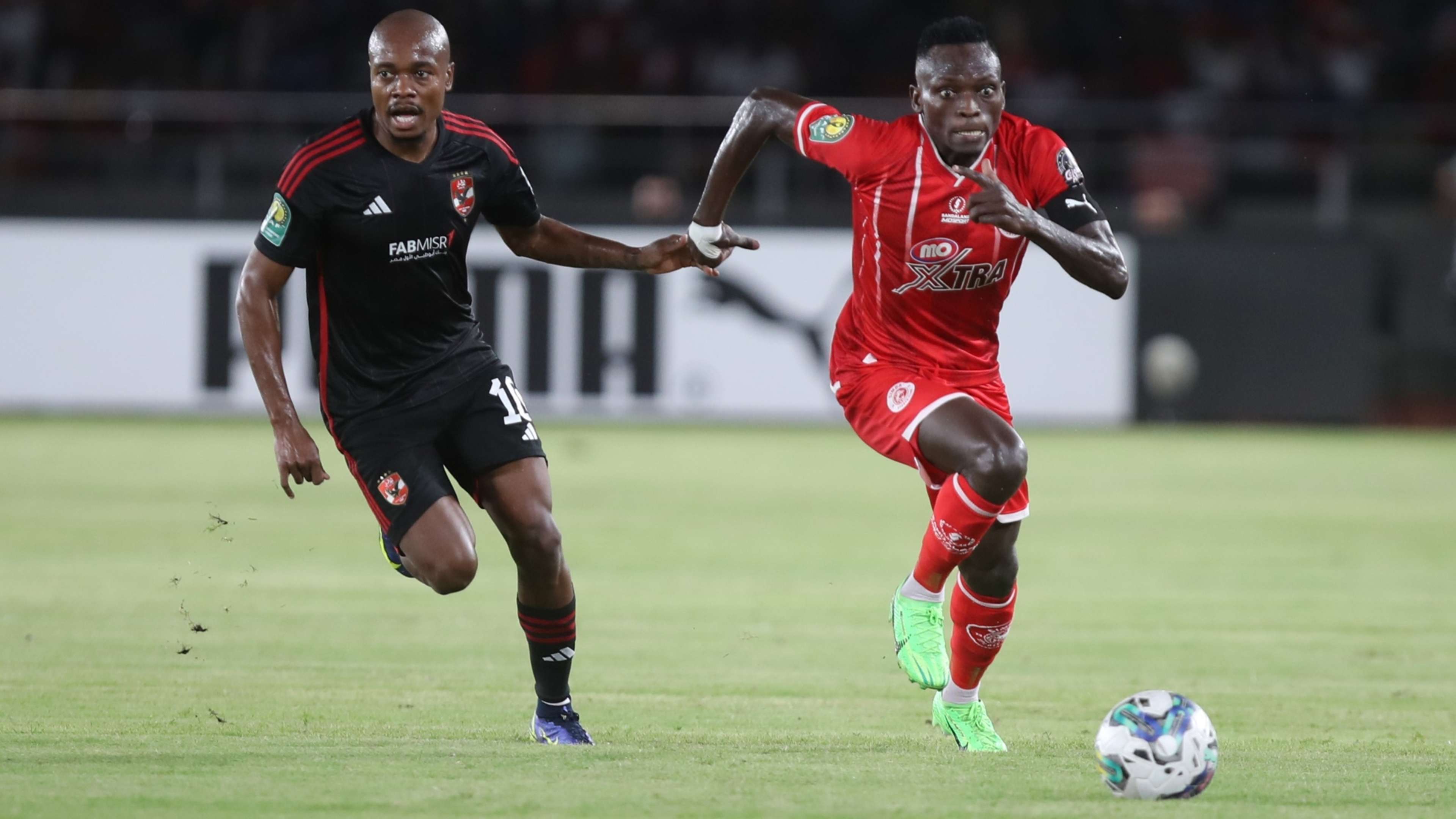 Percy Tau and Hussein Mohammed, Al Ahly vs Simba SC