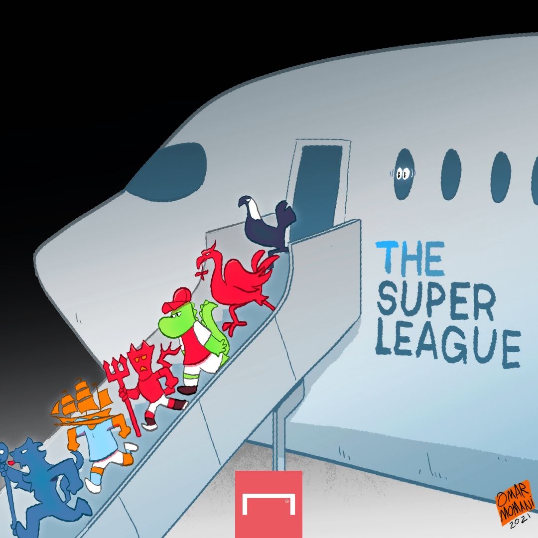 Cartoon - English clubs leave the Super League