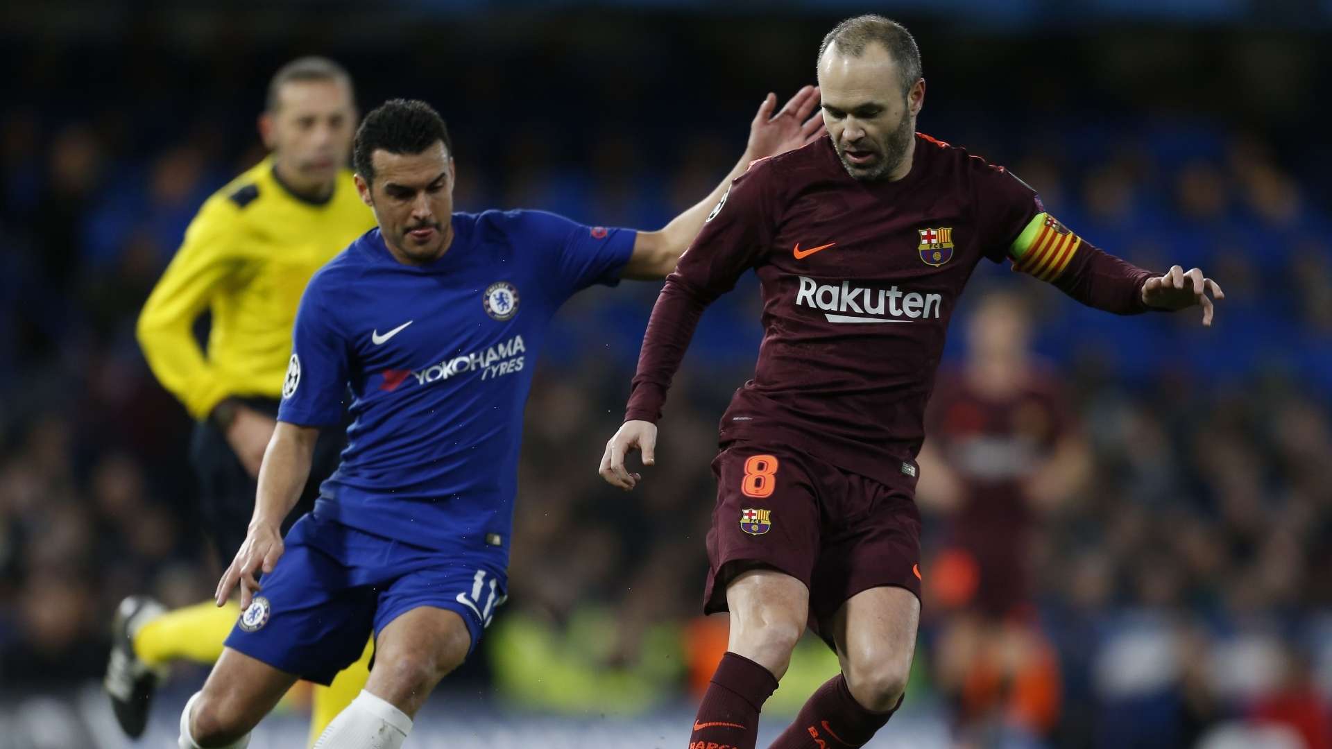 Pedro Rodriguez, Andres Iniesta, Chelsea vs Barcelona