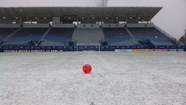 Montreal Impact. Snow Saputo Stadium