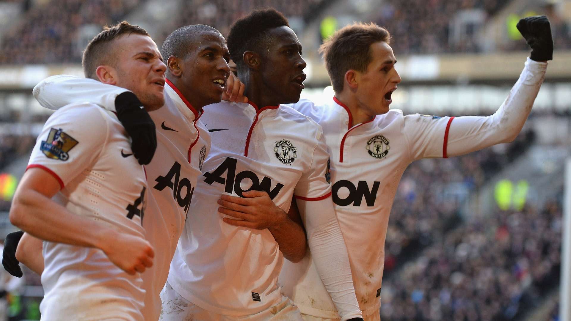 Tom Cleverley Ashley Young Danny Welbeck Adnan Januzaj Manchester United Premier League
