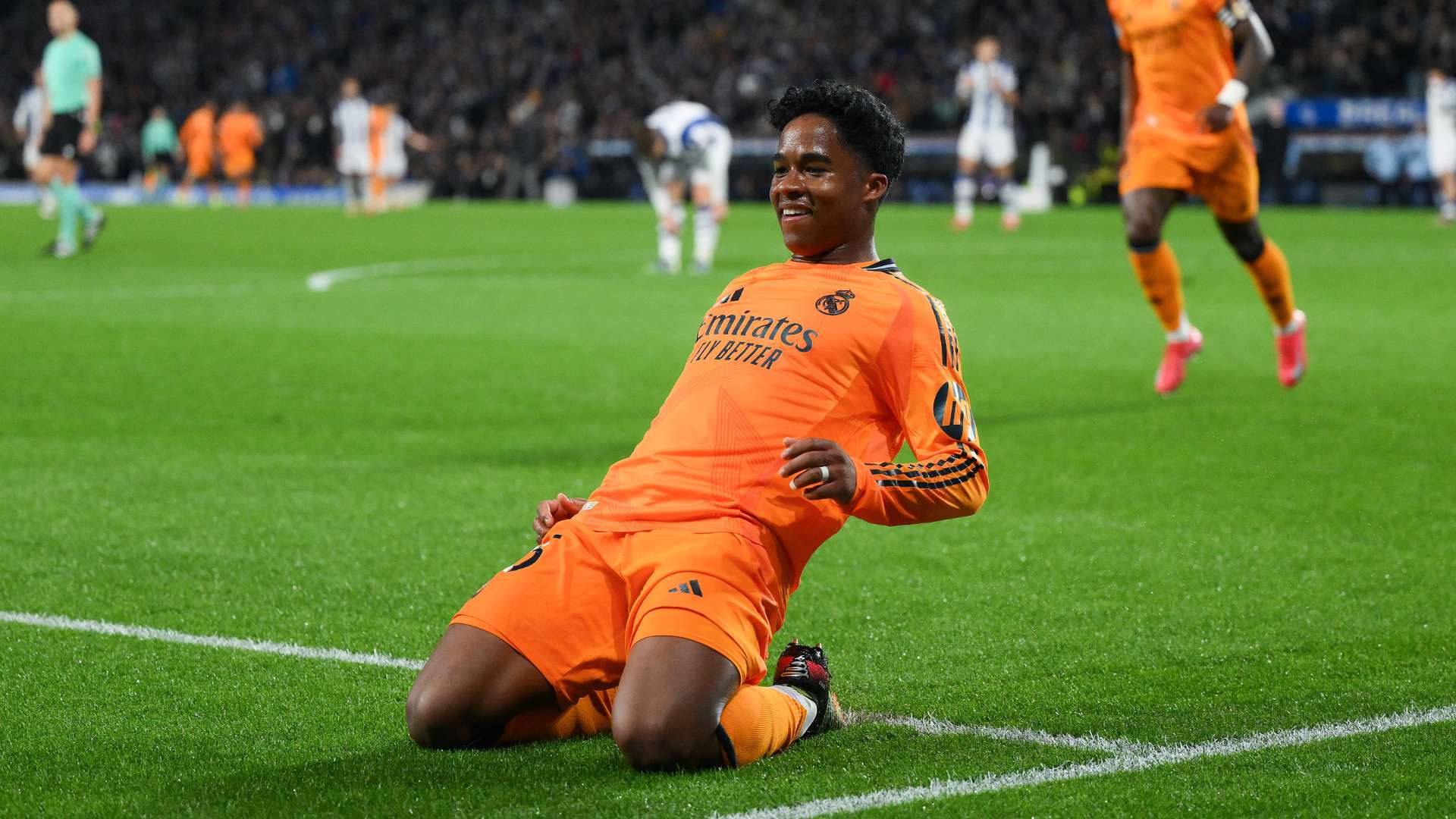 Endrick of Real Madrid celebrates