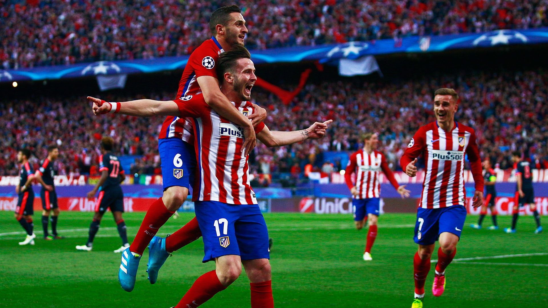 Saul Niguez Antoine Griezmann Madrid Bayern Munich 270416