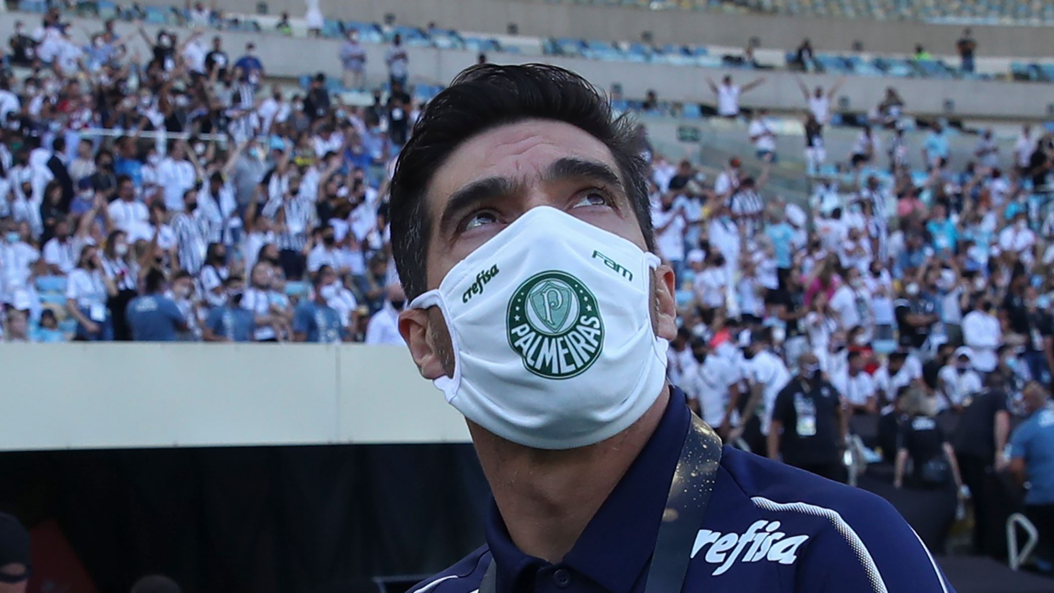 Abel Ferreira, torcida - Final Palmeiras x Santos Libertadores