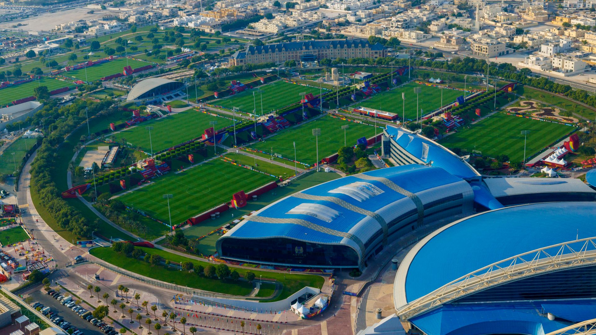 Aspire Zone pitches in Qatar