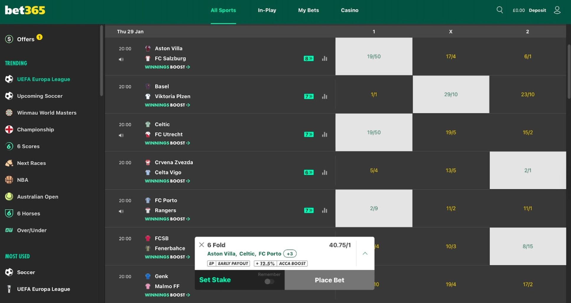 bet365 boosts offer
