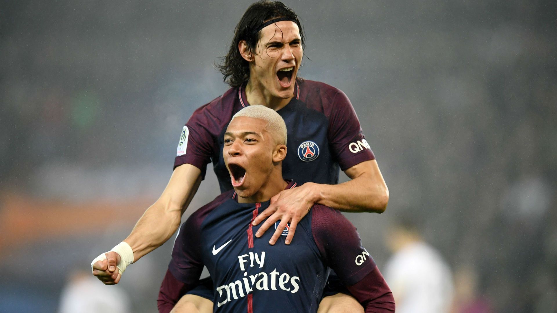 Kylian Mbappe Edinson Cavani PSG Caen Ligue 1 20122017