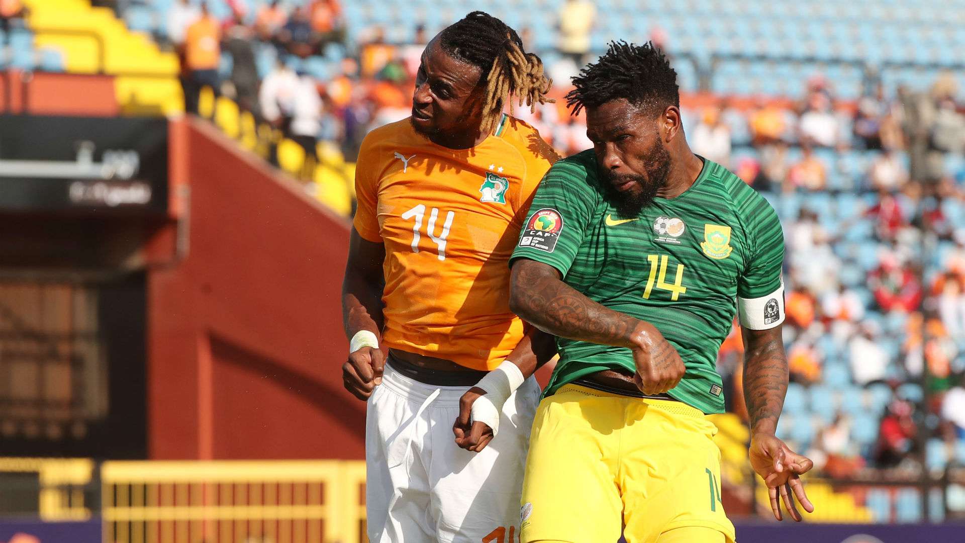 Jonathan Kodjia, Ivory Coast & Thulani Hlatshwayo, South Africa, June 2019