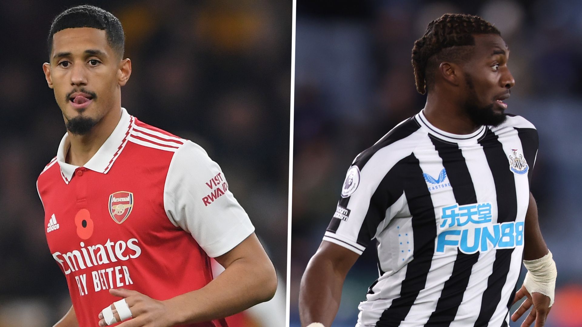 Arsenal Newcastle Saliba Saint-Maximin Premier League
