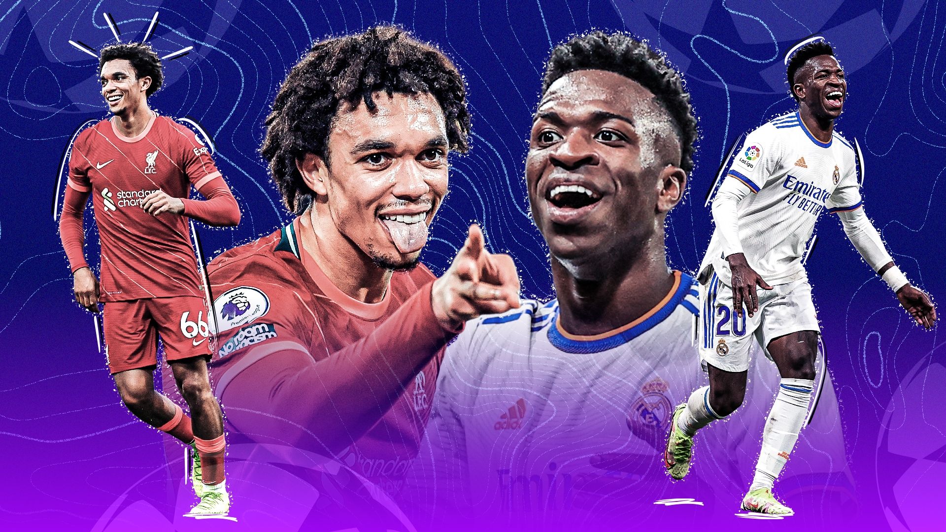 Trent Alexander-Arnold Vinicius Junior Liverpool Real Madrid Champions League GFX