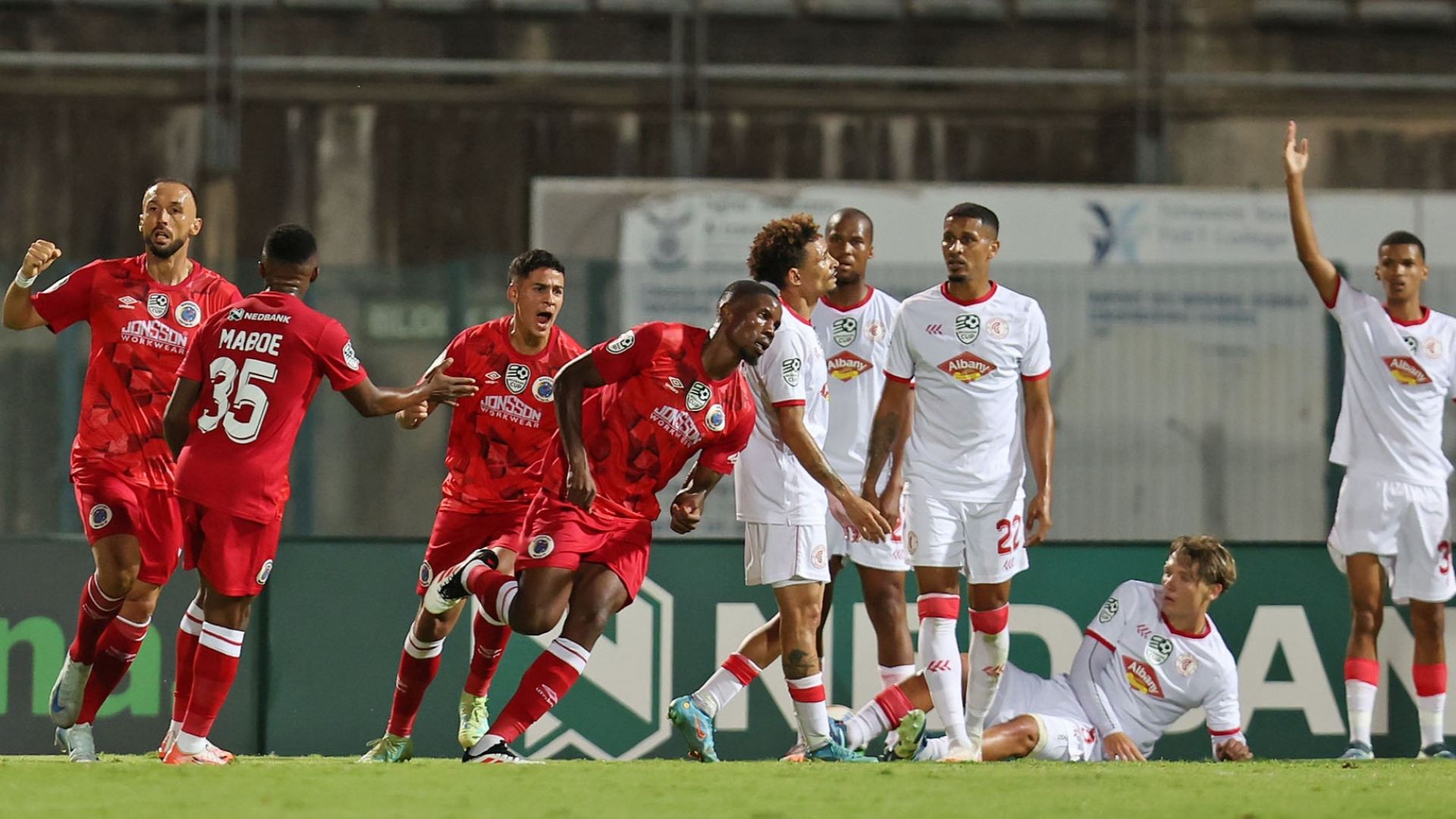 SuperSport United vs Cape Town Spurs, Nedbank Cup, February 2025.