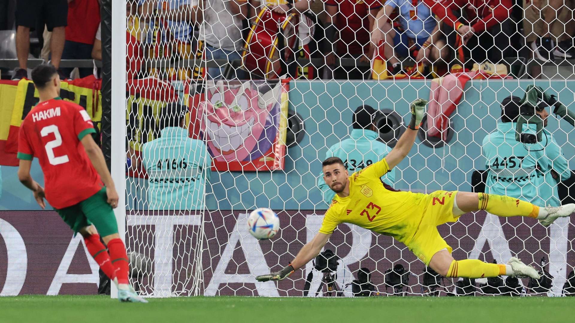 Hakimi rigore Marocco Spagna