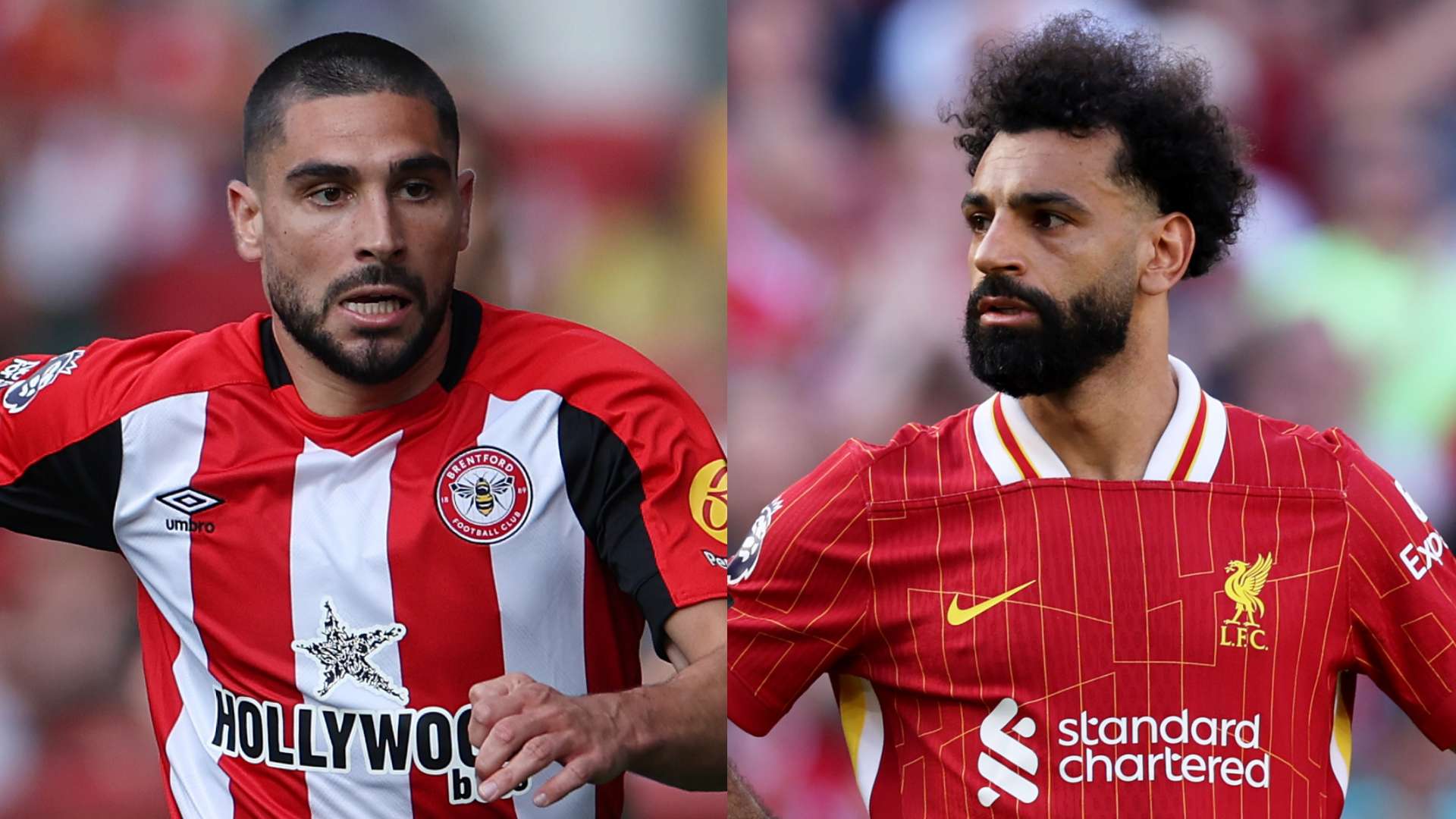 Neal Maupay and Mohamed Salah