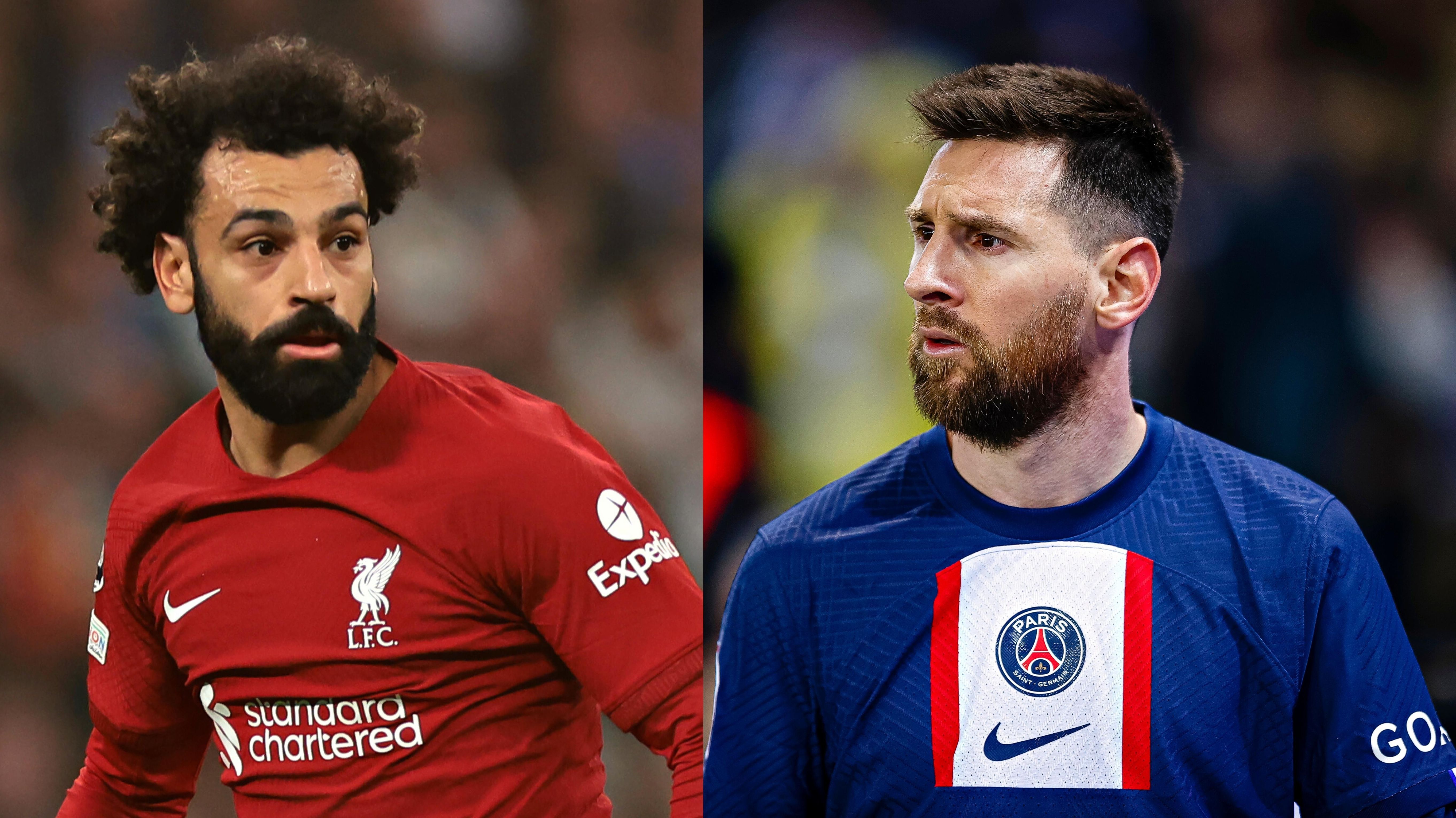 Lionel Messi Mohamed Salah PSG Liverpool
