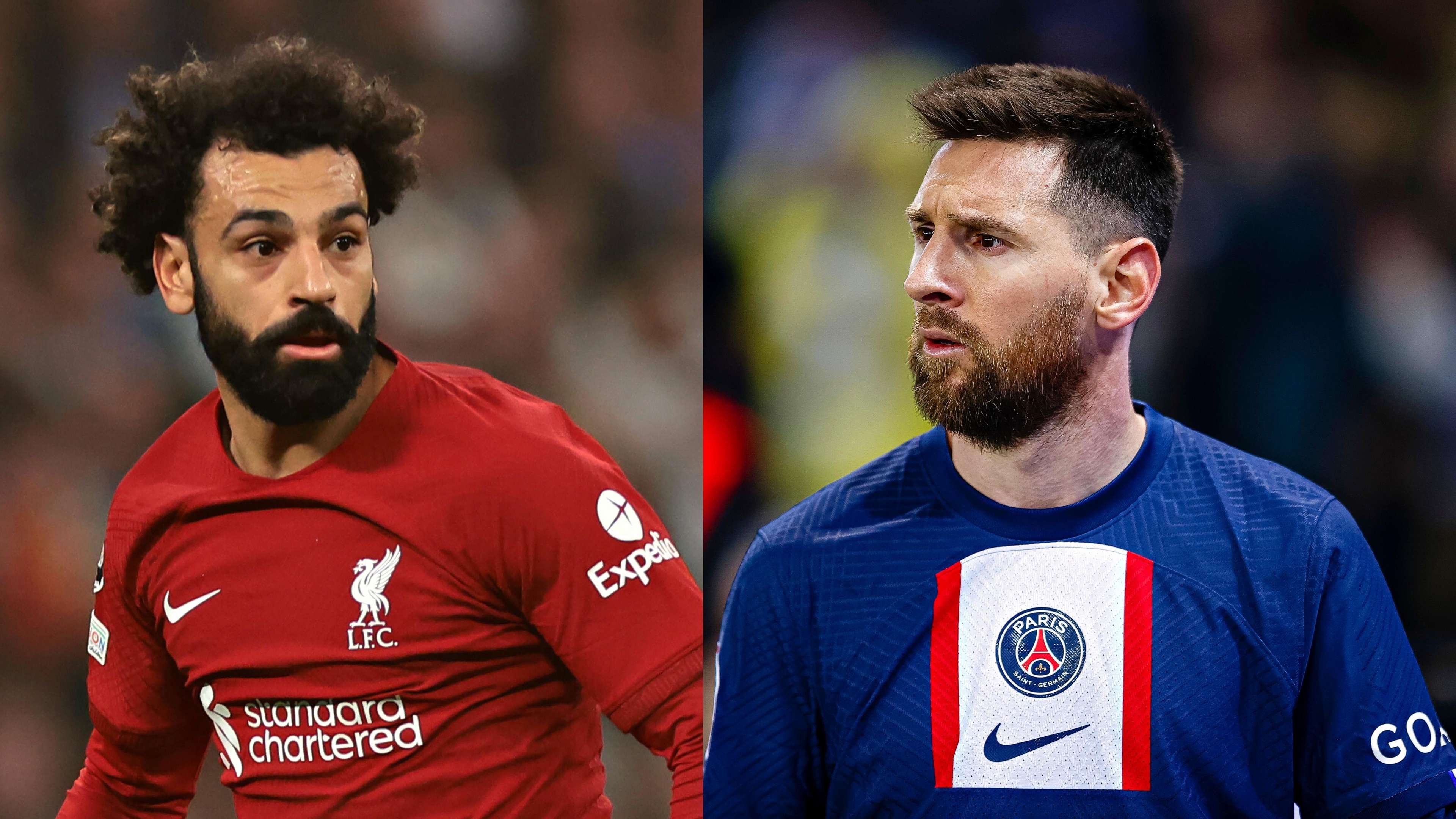 Lionel Messi Mohamed Salah PSG Liverpool