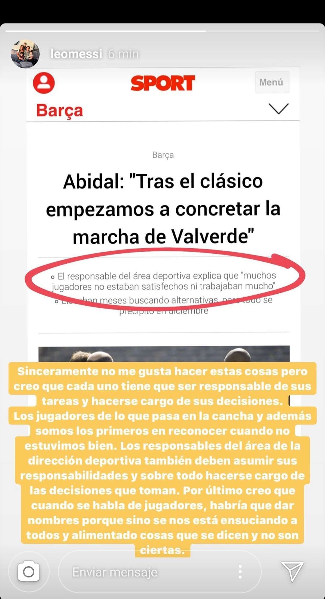 Messi Instagram Sports 04022020