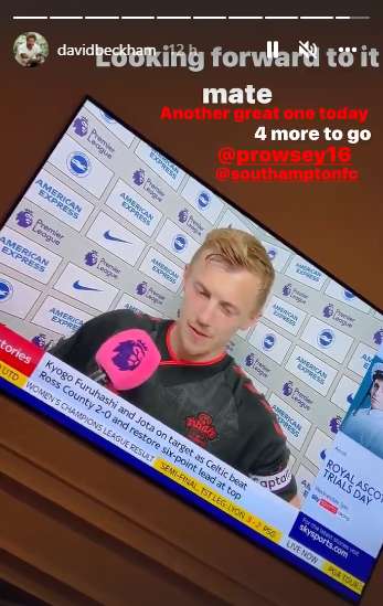 Ward-Prowse Beckham Instagram 2022