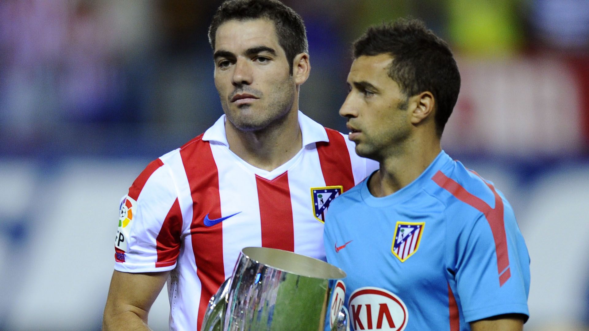 Antonio Lopez Simao Sabrosa Atletico Madrid  UEFA Super Cup