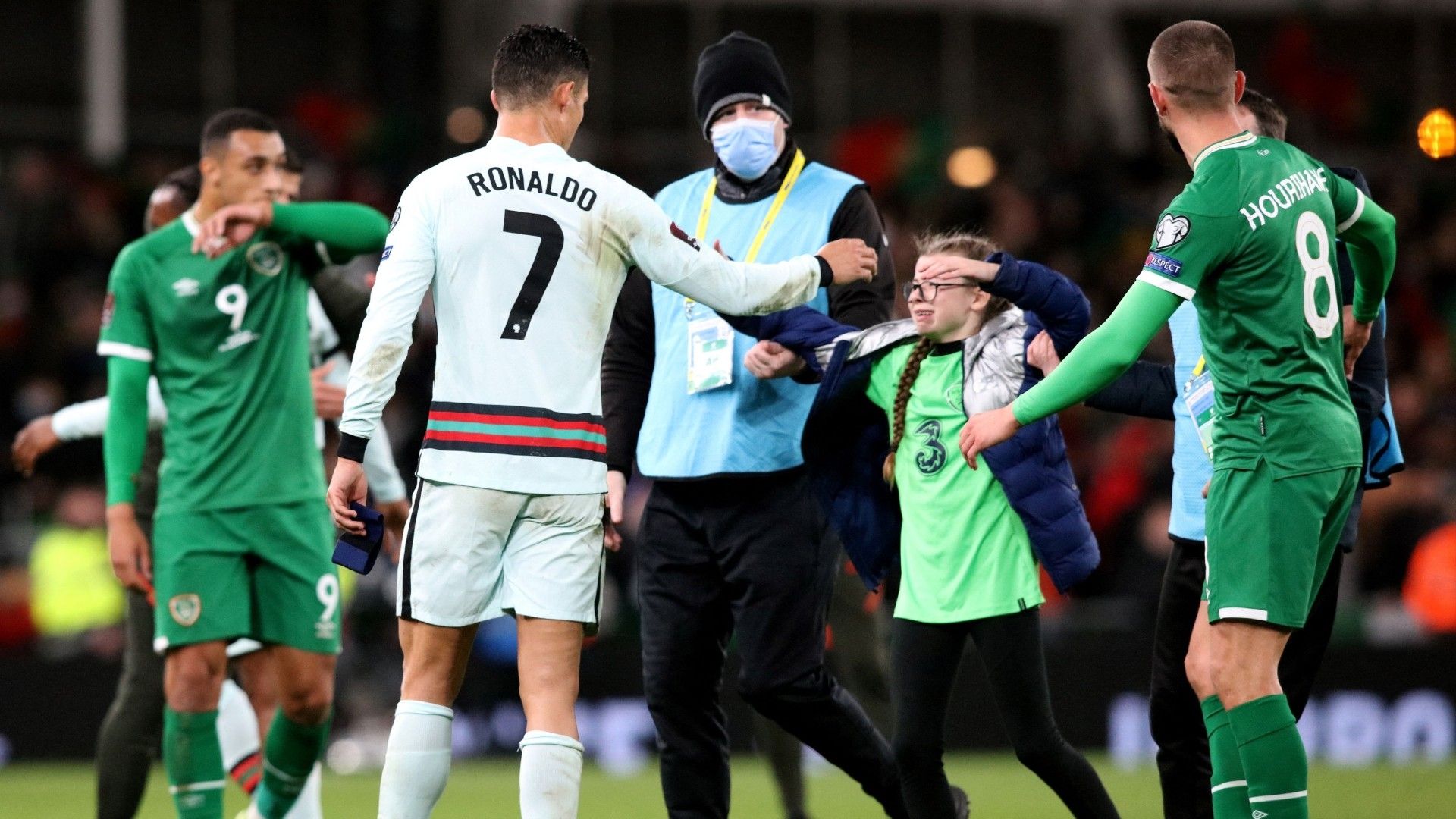 Cristiano Ronaldo Portugal Ireland pitch invader