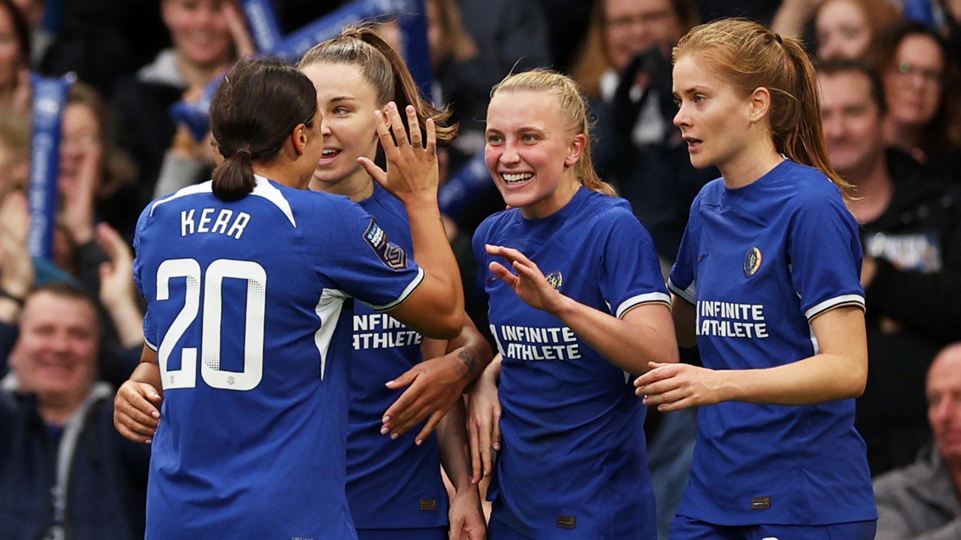 Sam Kerr Aggie Beever-Jones Sjoeke Nusken Chelsea Women 2023-24